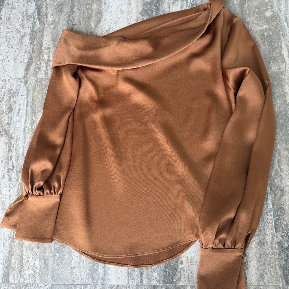 JONATHAN SIMKHAI ASYMMETRIC ONE SHOULDER TOP XS - Picture 4 of 10